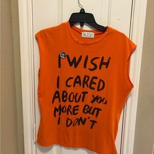 Ily Couture Orange Kids Tank Top